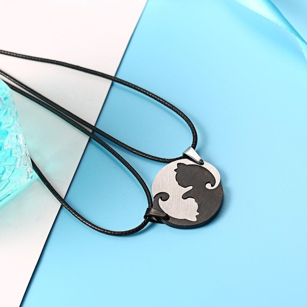1PC Cat Yin Yang Necklace Cat Bff Necklace Cat Puzzle Necklace Couple Necklace Matching Necklace