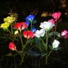 3-Head Solar LED Rose Lights for Garden Decoration