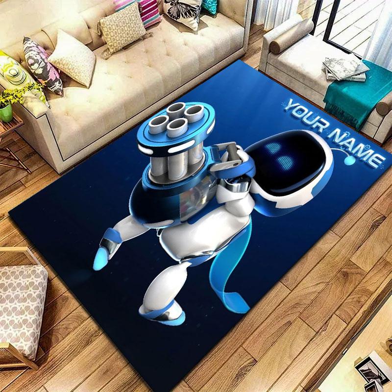ASTRO BOT Custom Name Carpet Rug for Living Room Bedroom Home Sofa Decoration,Kids play Non-slip Floor Mat