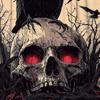 Gothic Flannel Blanket Creepy Red Eye Skull Crow Throw Blanket Washable Cozy Blanket for Men Women Boys Girls Sofa Couch Bed Use