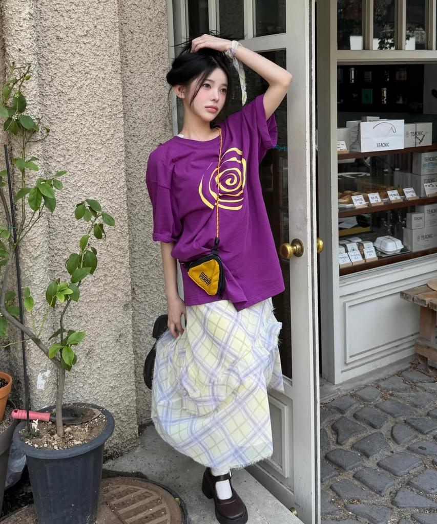 Kikki Spiral Logo T-Shirt Purple