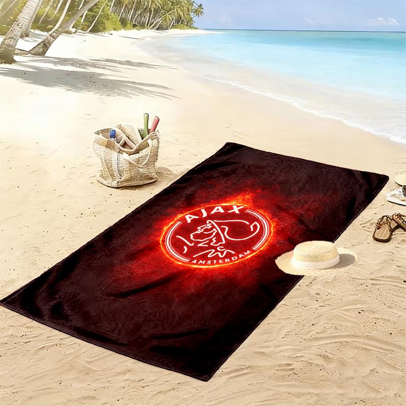 מגבת חוף מודפסת AFC Ajax, מגבת גדולה רכה המתייבשת במהירות לקמפינג חוף שחייה