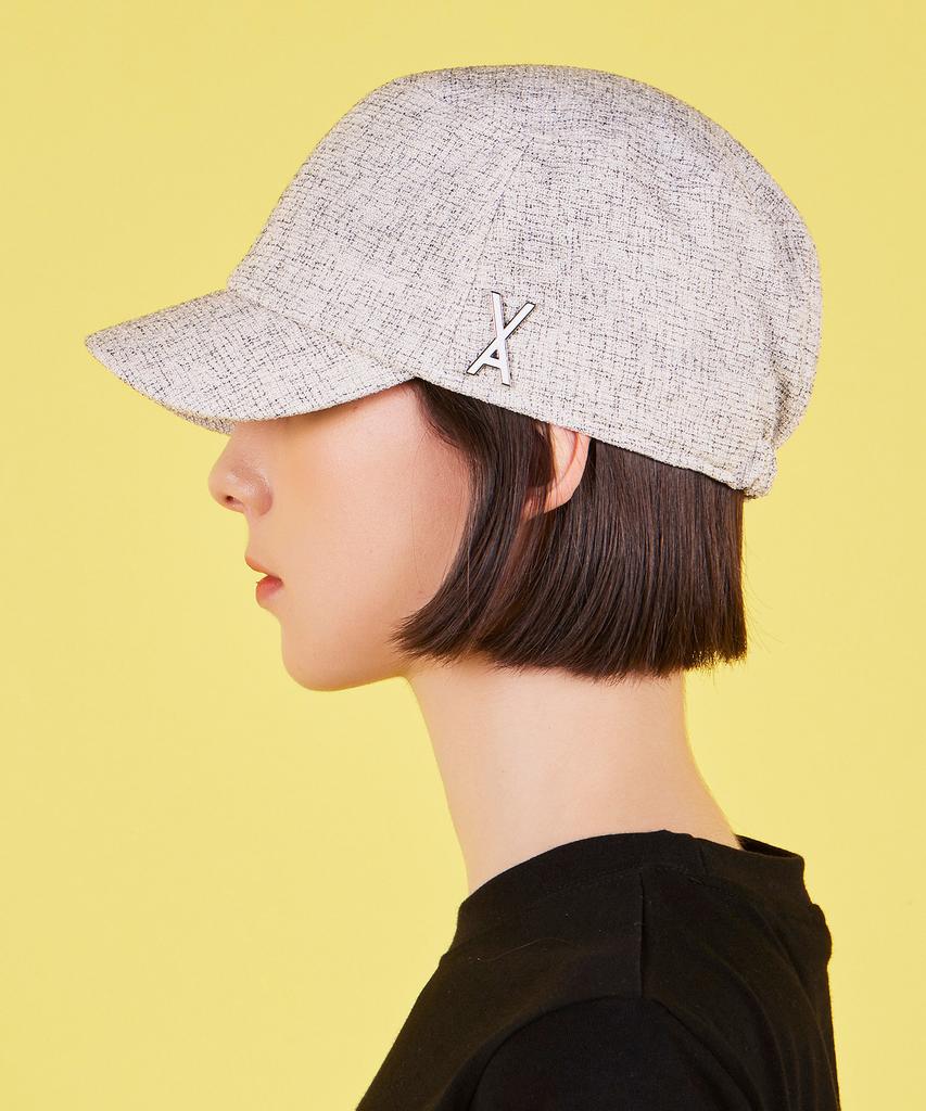Bajal Epoxy Stud Bellboy Cap White