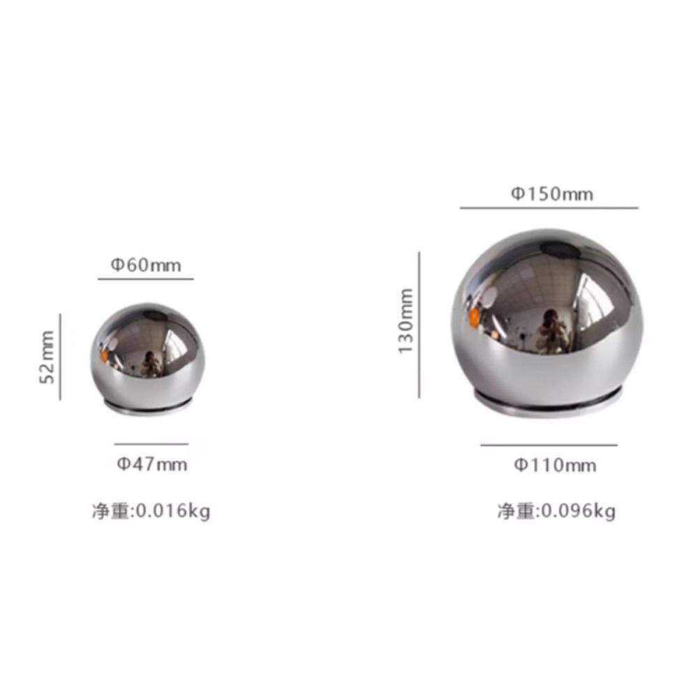 Modern Spherical Electroplating Imitation Metal Mirror Nail Free Wall Decoration Ball Interior Aesthetic Hanging Decoration Home