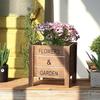 Holz Pflanzkasten Blumentopf Tischdeko Rustikal Mikro-Landschaft Blumentopf Pflanzenbehälter für