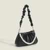 Niche High-end Pearl Bags, Women's Fashionable Handbags, Casual and Versatile Pleated Cloud Bags, Single-shoulder Crossbody Bags
