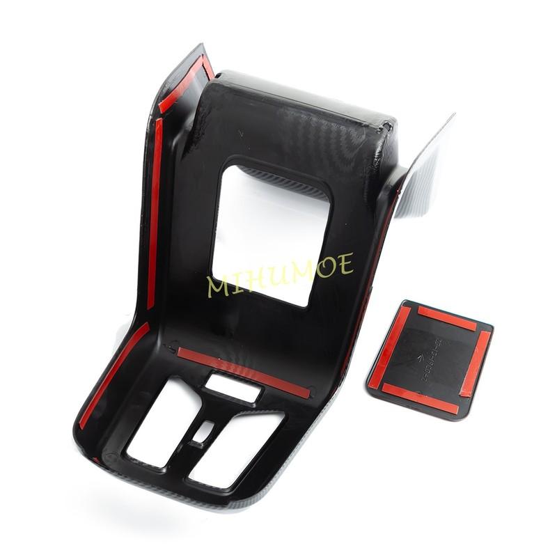 For BMW X1 iX1 U11 X2 iX2 U10 2024 2025 Carbon Fiber Rear Seat Armrest Air Vent Overlay + Charging Port Cover Decoration