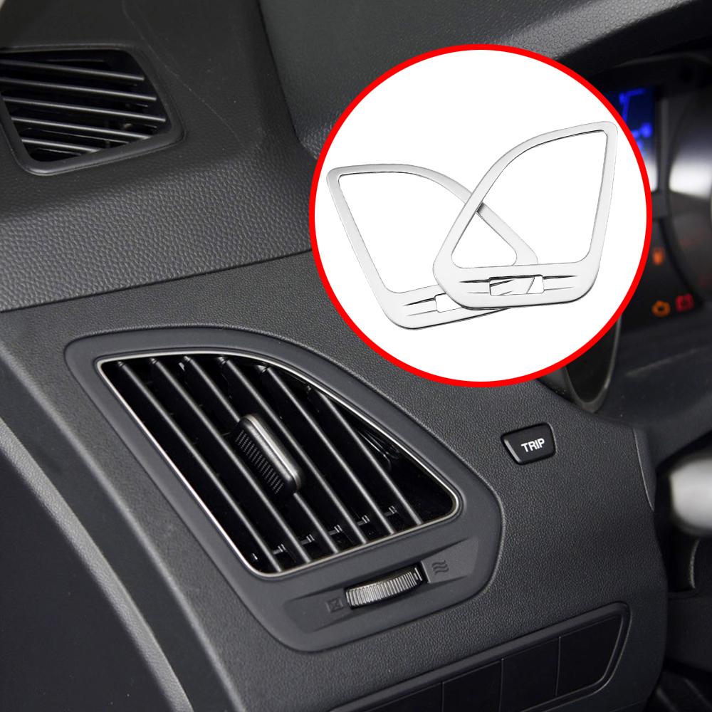 2Pcs/set Air Conditioning Tirm Cover Outlet Decoration Sticker for Hyundai Ix35 Tucson ix 2010 - 2015 LHD Car Accessories
