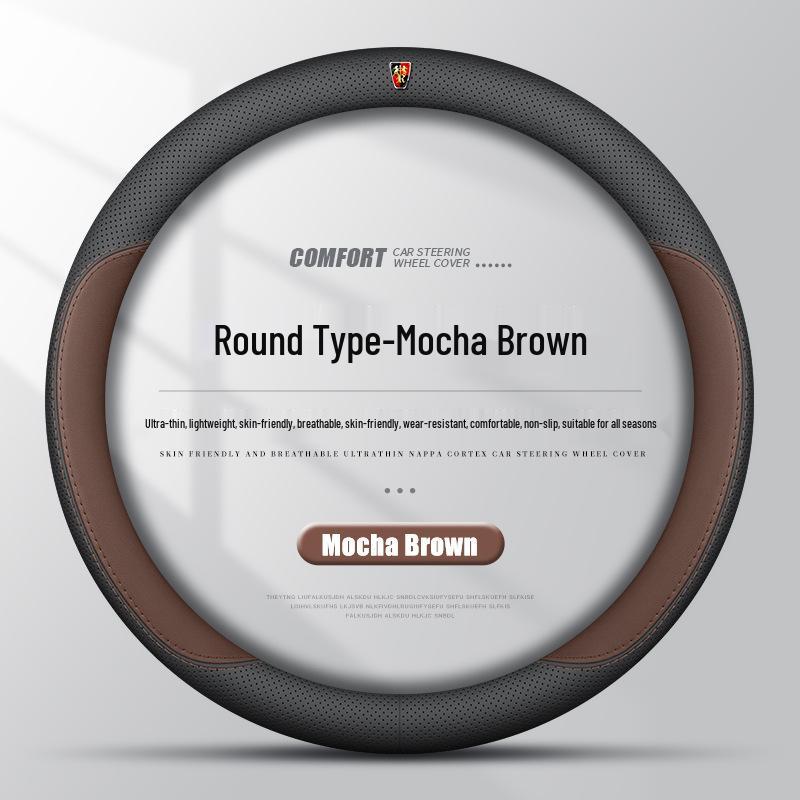 Ultra-Thin Genuine Leather Steering Wheel Cover for Roewe i5/i6/D6/D7/RX5/iMAX/Ei5/E6