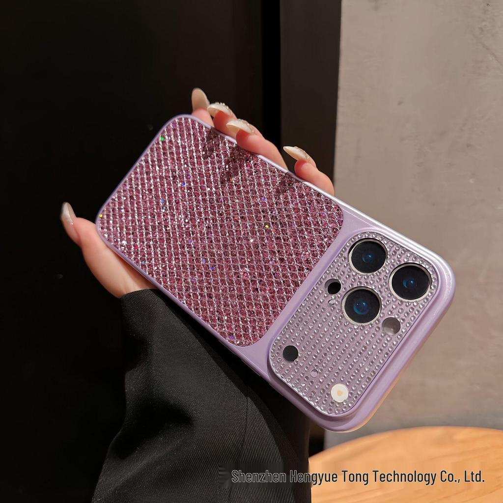 Capa de Luxo Totalmente Cravejada para iPhone 17 Pro Max e iPhone 16/14
