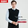 Hengyuanxiang Men's Worsted Cashmere V-Neck Knit Vest