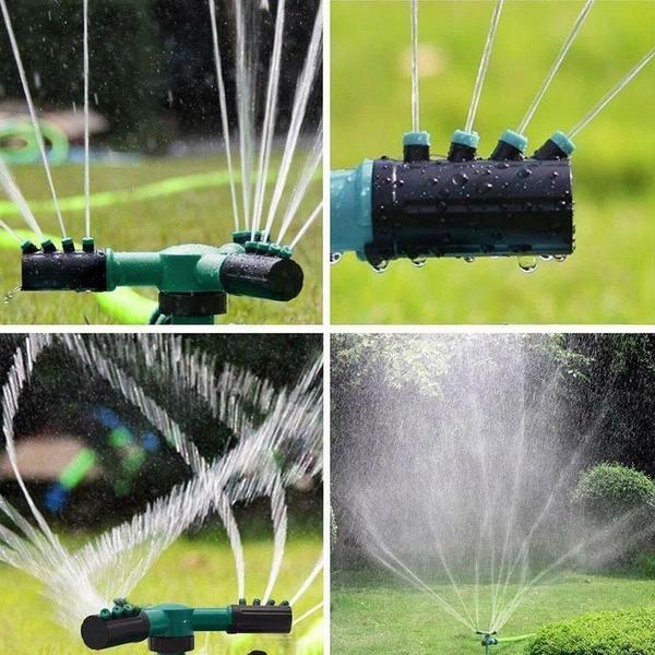 Automatic 360 Degree Rotatation Lawn Sprinkler ABS Three-arm Sprayer Head Garden Grass Flower Irrigation System