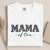 Mama Of Two Distressed Typography Shirt and kids tshirt, Minimalist Mom Graphic Tee