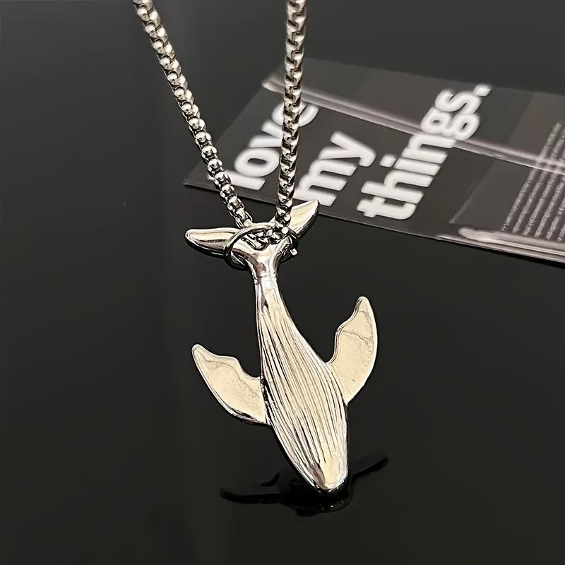 Whale Luo Simple Whale Men's and Women's Sweater Accessories Sweater Chain Light Luxury Necklace