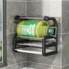 Kitchen Drain Rag Rack Wall-mounted Punch-free Countertop Rack To Dry Sponge Dish Cloth Rack Storage Storage