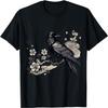 Japanese Vintage Black Raven - Elegant Ink Art T-Shirt