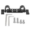 Suporte de grampo de haste de trilho de 15 mm com rosca de 14 e 38 polegadas para equipamento de ombro de câmera DSLR de 15 mm
