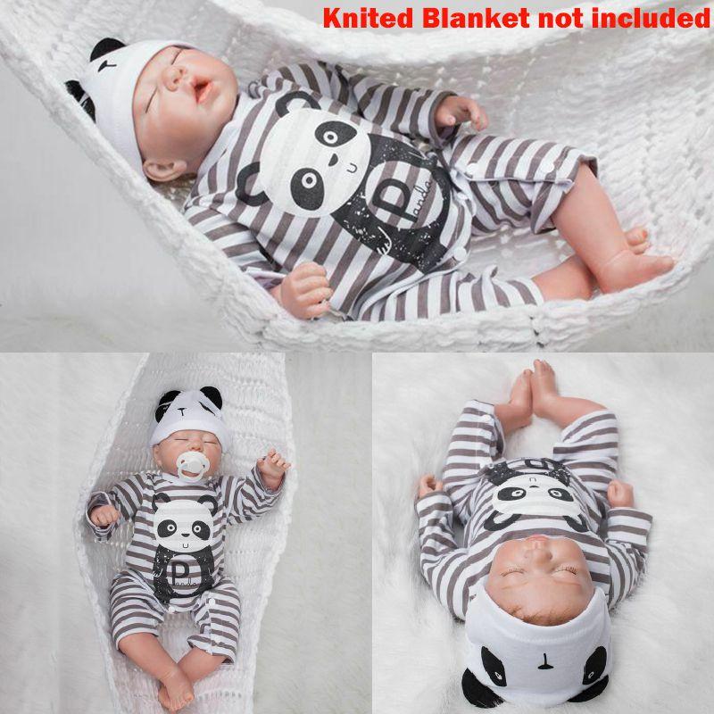 Real Life 20" Reborn Dolls Soft Silicone Vinyl Handmade Realistic Newborn Doll Boy With Gentle Touch Vinyl Head And Limbs