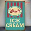 Retro Ice Cream Metal Tin Sign Wall Decor 12x8 Inch Vintage Kitchen Cafe Bar