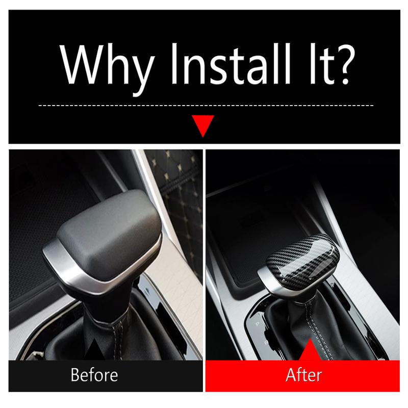 Carbon Fiber Car Interior Gear Shift Knob Shifter Handle Sticker Decoration Cover Trim Accessories For GEELY EMGRAND - 2025