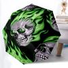 1pc Flame Skull Automatic Folding Umbrella, Sturdy And Durable Automatic Folding Umbrella with 8 Ribs, Convenient for Outdoor Use097