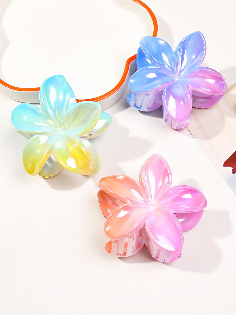 6 Pack Hawaiian Plumeria Hair Accessories for Thick and Thin Hair, Beach Tropical Hair Clips for Women and Girls