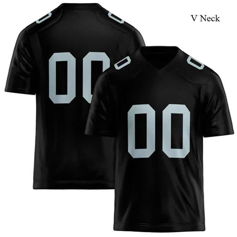 Rugby T-shirt Personalized V Neck Black Mens Sports T Shirt Loose Quick Dry Team Uniforms
