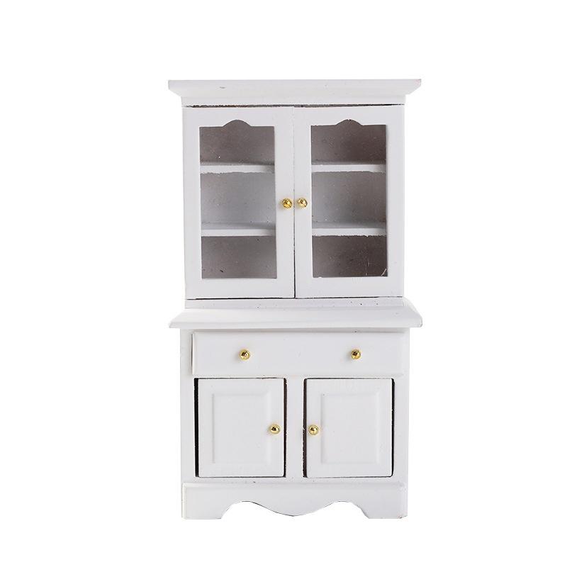 1:12 Mini Poppenhuis Miniatuur Meubels Multifunctionele Houten Kast Boekenkast Boekenplank voor Pretend Play Speelgoed