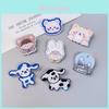 Adorable Cartoon Dog Rabbit Cow Brooches For Backpack And Handbag Decoration