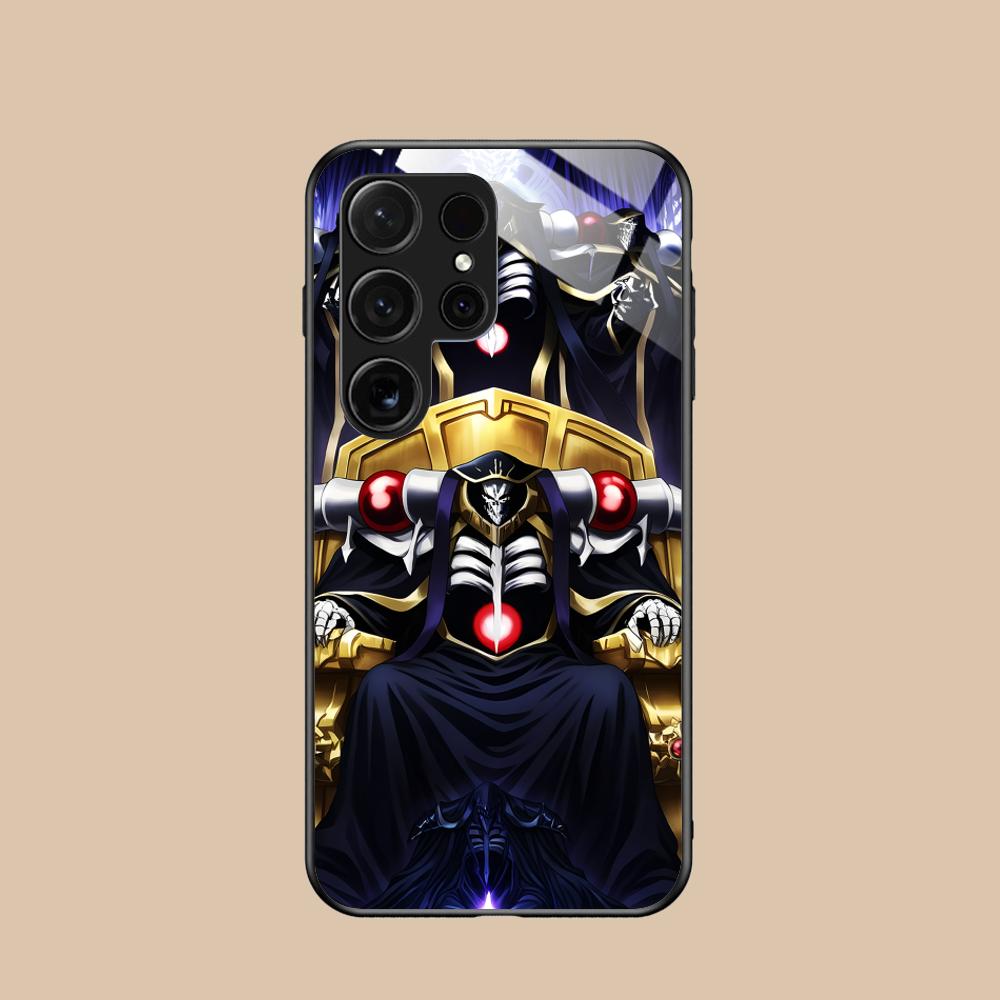 Overlord Ainz ooal Gown Phone Case for Samsung Galaxy S25 S24 S23 S22 S21 S20 Note20 Plus FE Ultra Glass Colorful Cover Cover