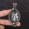 White Buffalo Turquoise Pendant Copper Wire Wrapped Pendant Handmade Gemstone Pendant Antique Copper Jewelry Birthstone Pendant Gift For Mom