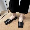 Vară Nouă Sandale de damă elegante, la modă, cu toc plat, gură superficială, pantofi de petrecere, toc pătrat 35-41 vârf pătrat