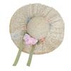 Flower bow lace raffia straw hat women's seaside beach vacation style big brim sun protection sun hat