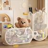Portable Folding Laundry Basket Large Capacity Plush Toys Organizer Indoor Use