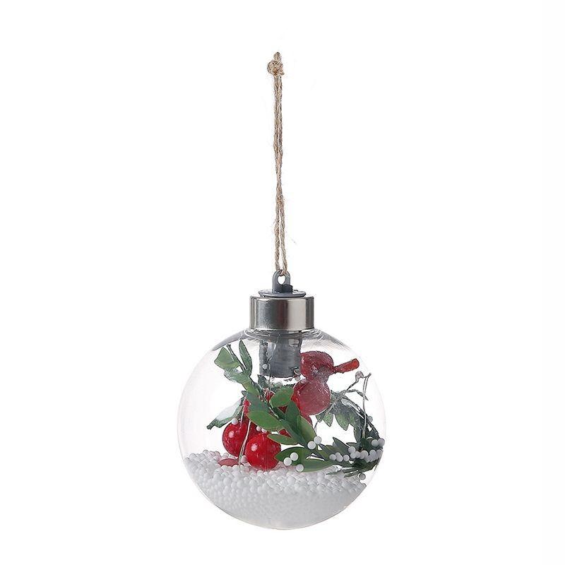 Atemberaubende LED-Transparente Kugel Lichter Weihnachtsbaum Hängende Ornamente Für Festliche Heimdekoration