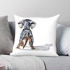 Dachshund Dog Pupy Back Pillowcase Polyester Linen Velvet Printed Zip Decor Sofa Cushion Cover