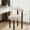 Luxury Makeup Stool: Bedroom Dressing Table Chair with Backrest for Comfortable Manicures