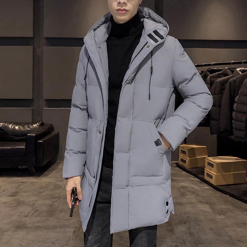 Large Size Cotton Coat Men 'S Thickened Cotton Jacket Mid -Length Cotton Coat Winter Thick Cotton Coat