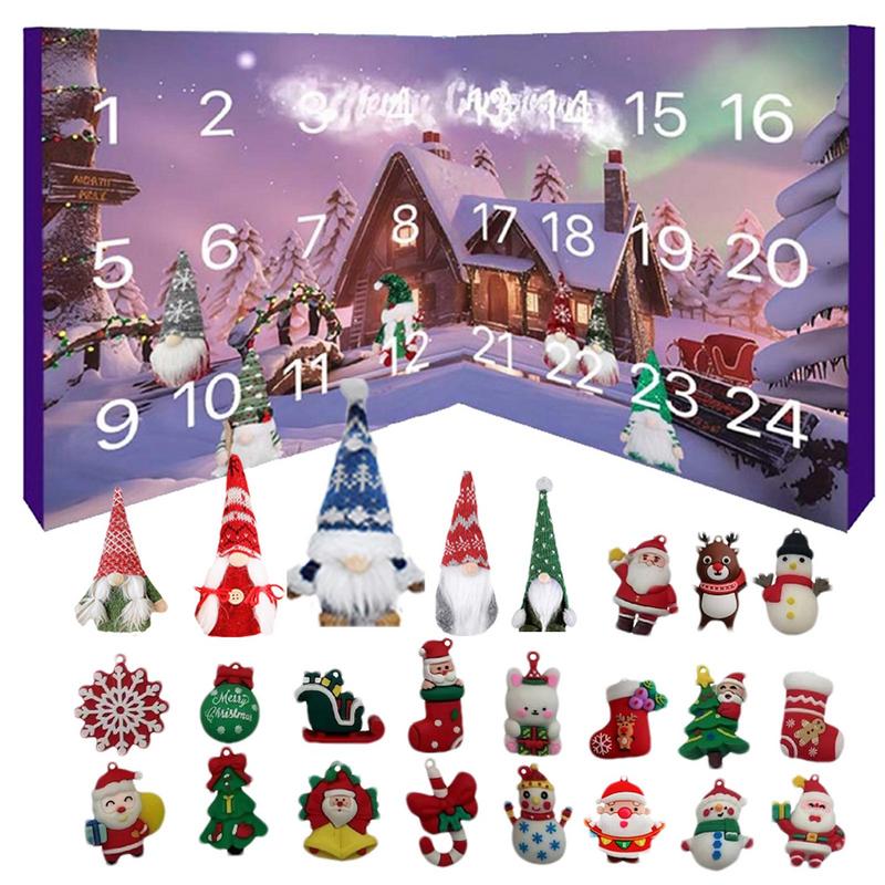 Christmas Countdown Advent Calendar 2024  Christmas Gnome Doll Gifts For Kids Girls 24 Days Countdown Adventskalender 2025