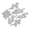 Kwiaty Liście Gałęzie Ramka Metalowy Srebrzysty Szablon Wytłaczanie Wykrojniki Do DIY Scrapbooking Papierowy Album Karty Robienie