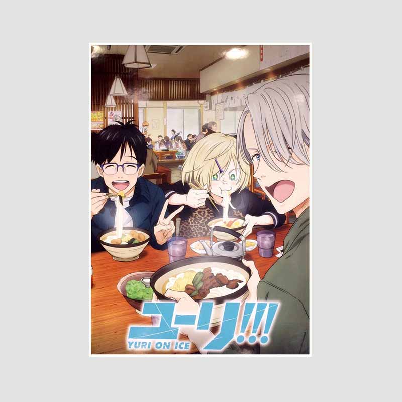 Vintage Sports Anime Yuri On Ice Posters and Prints White Paper Poster Wall Art Painting Home Decor Room Bar Decoration Pictures Interior Mural