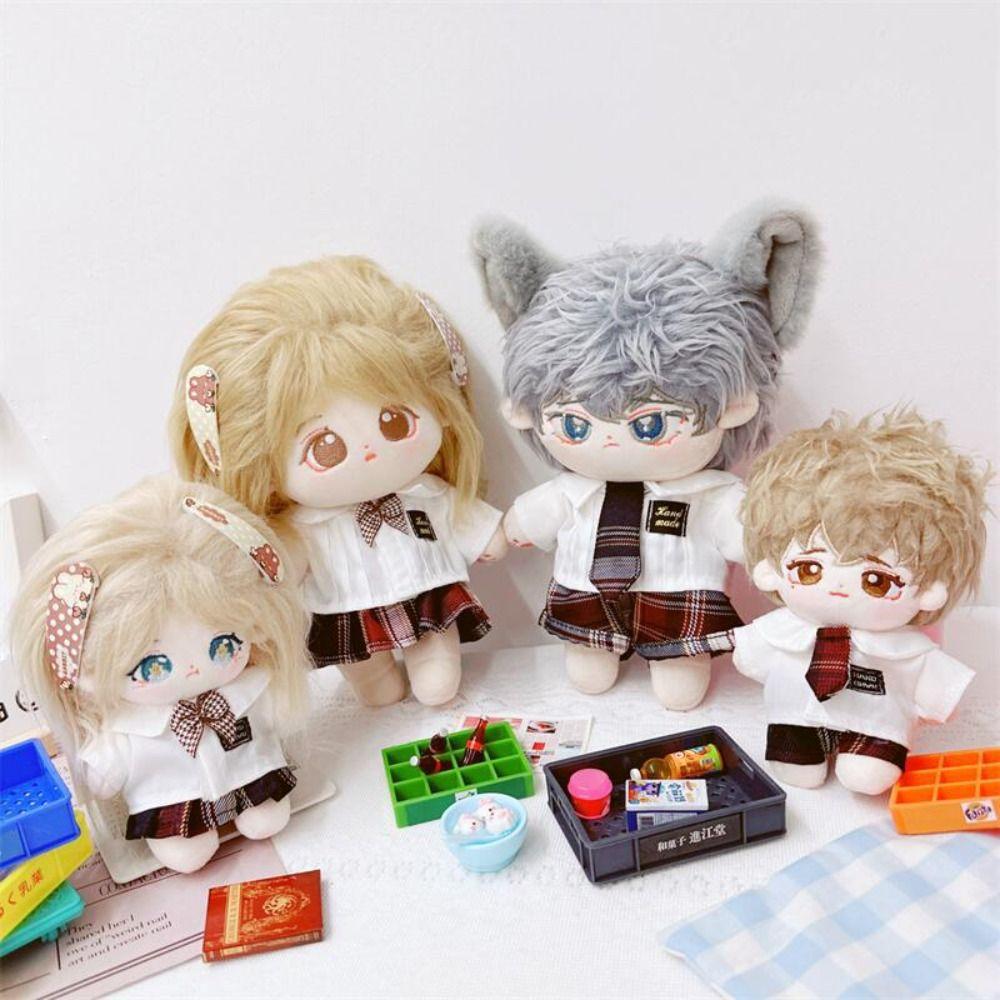 JK Uniform Preppy Cotton Doll‘s Clothes Plush Stuffed Lovely Idol Plush Doll Clothes Korea Hair Clips