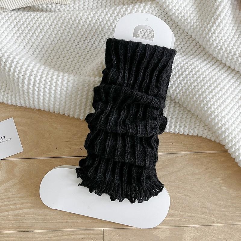 Socken Gestrickte Socken Einfarbige Lange Röhren Wadenhohe Socken Saison Stapelsocken Lolita Socken Damen