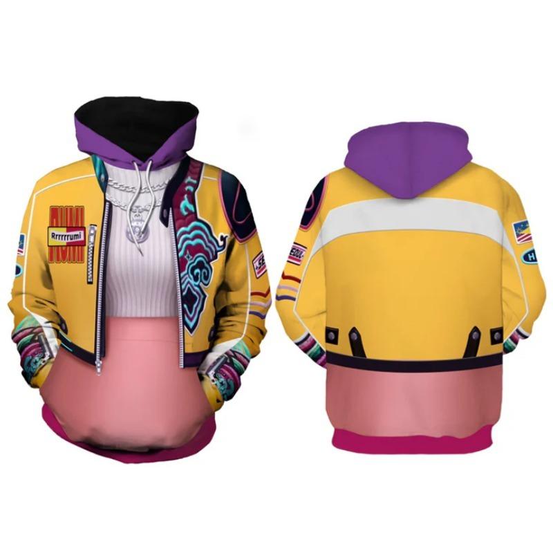 Fashion Women's Casual Top K-pop Devil Hunter Cartoon Print Children's Hooded Sweatshirt