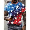 Fashion Contrast Color Star Star Graphic Pattern Crew Neck And Short Sleeve T-shirt Casual Trendy Tops Men's Summer Daily Tops