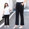 Uitlopende Broek Lente en Herfst Hoge Taille Slankmakende Broek Mama's Broek Middelbare Leeftijd Elastisch Grote Maten Casual Broek