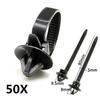 50Pcs Nylon Cable Tie Fastener Clips Car Loom Hose Clamp Retaining Zip Tie Strap