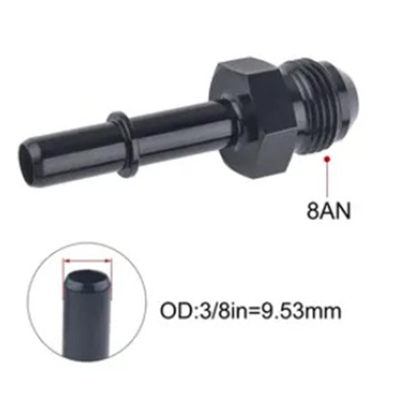 AN6 AN8 Male Flares To 5/16" 3/8" Fuel Hardlines Tube Fitting Adapter Connector For 5/16" 3/8" Tube