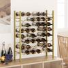 Vidaxl 48-Bottle Wine Rack, Gold, Metal