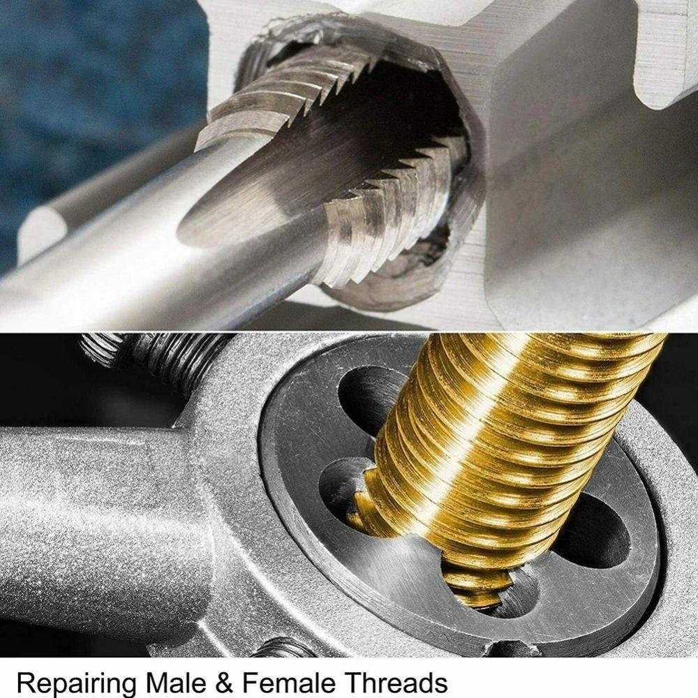 R1/4 Tap and Die Set 1/4"-20BSW Metric Screw Thread Tap Portable Right Hand Thread  Plug Tap